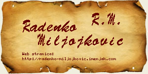 Radenko Miljojković vizit kartica